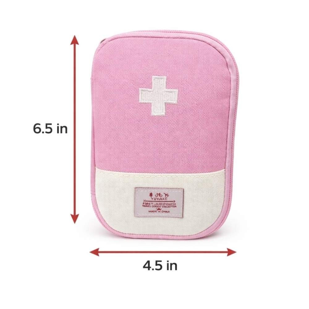 First Aid Pouch Pink Travel Organizer - Picture 6 of 7